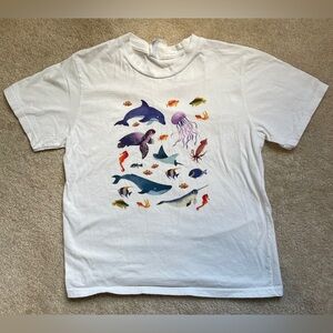 white sea animal baby t-shirt